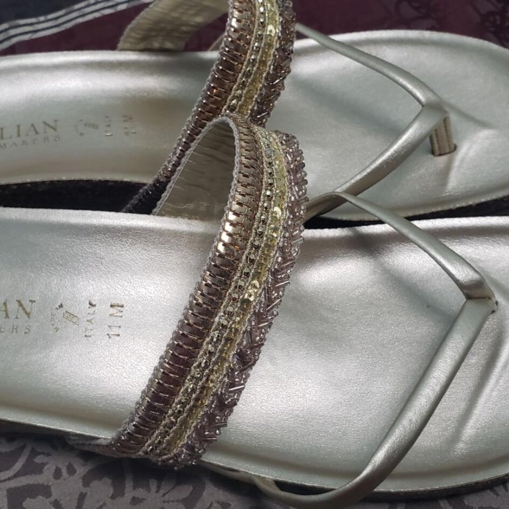 Italian Women's Shoemakers Galaxy shinny sandals size 11M